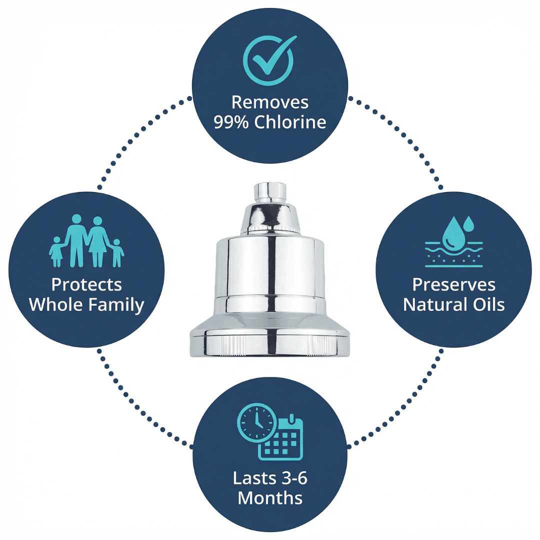 Myoten Filtered Showerhead + 1 FREE Filter (3-Month Kit)