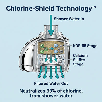 Myoten Filtered Showerhead + 1 FREE Filter (3-Month Kit)