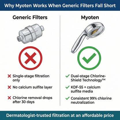 Myoten Filtered Showerhead + 1 FREE Filter (3-Month Kit)