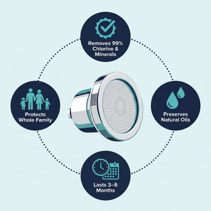 Myoten Filtered Showerhead + 1 FREE Filter (3-Month Kit)